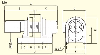 TKK MA型電動卷揚機尺寸圖